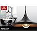 Globe Electric 63872 1-Light Flat Modern Industrial Pendant, Bronze, Oil Rubbed Finish, Gold Interior