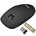 Slim Wireless Mouse,2.4G Ultra Thin Computer Mouse With Nano Receiver, Noiseless and Silent Click ,Travel Portable Mice for Laptop,Mac,Notebook,PC and Tablet (1 Battery For Bonus)