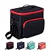 Adult Lunch Box Insulated Cooler Bag for Men and Women,Heat-resistant Reusable Lunchbox for Work Black