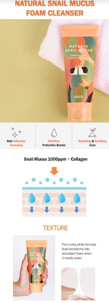 natural snail mucus foam cleanser