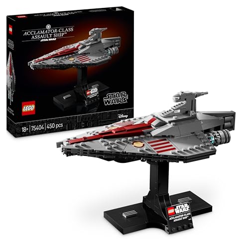 Star Wars 75404 Nave de Asalto Clase Acclamator, Maqueta para Construir para Adultos de Nave Estelar, Decoración para el Hogar, Regalo para Hombres y Mujeres Fans del Ataque de los Clones