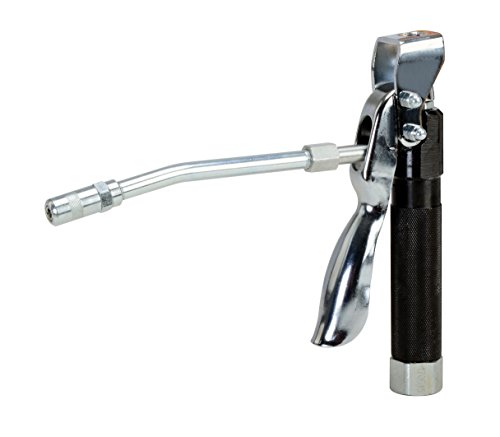 LUBEWORKS Elite Manual Grease/Oil Gun Control Valve Nozzle Heavy Duty Air Operated Pneumatic 1/4" Inch NPT Inlet Extreme Pressure Ranges Up to 8700 PSI / 600 BAR with Rigid Spout (Not for Gasoline)