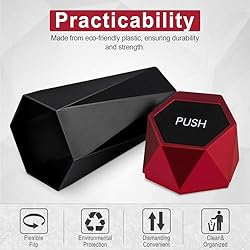LivTee Car Trash Can with Lid, Diamond Design Small