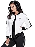 GUESS Factory Women's Sully Logo Stripe Nylon Bomber