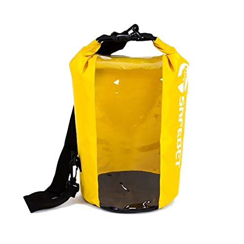 Waterproof Dry Bag,8L Compression Stuff Sack with Transparent Window PVC Waterproof Shoulder Bag Roll Top Dry Compression Sack Keeps Gear Dry Floating Waterproof Dry Bag for Kayaking Boating Diving