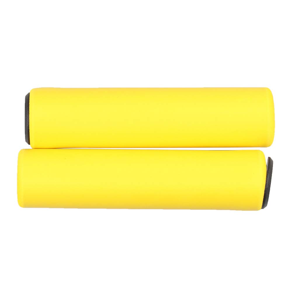 VOANZO Handlebar Grips for Bike,Eco-Friendly Silicone Foam Grips, Soft Urltra-Light Anti-Slip, Memory Foam Technology Bike Accessories - Yellow