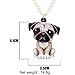 NEWEI Acrylic Sweet Cartoon Pug Dog Necklace Pendant Chain Adorable Puppy Pets Jewelry Accessories for Women Gifts