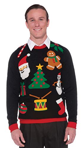 Forum Novelties Adult Everything Ugly Christmas Sweater, Multi, Large