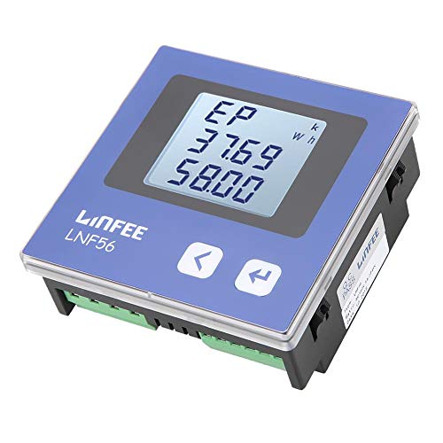 Akozon LNF56 Current Ammeter 3 Phase Digital LCD Display Multifunction Electric Power Meter Power Energy Multimeter Ammeter Intelligent Instrument