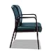 Alera Reception Lounge Series Guest Chair, Mahogany/Black Leather