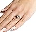 CloseoutWarehouse Simulated Marcasite Champagne Cubic Zirconia Vintage Aura Ring Rhodium Plated Brass Size 8