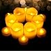 Flameless Candles Battery powered, Unscented, Real Wax & Real Flickering Flameless LED Tea Light Candles for Wedding & Parties – 12 pack - Homewill