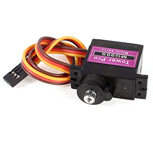 Aexit Metal Mini Electrical equipment Geared MG90S Micro Servo Motor for RC Airplane Robot Holicopter Car