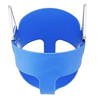 E EVERKING EverKing Heavy Duty High Back Full Bucket Toddler Swing Seat with Coated Swing Chains and Snap Hooks- Swing Set Accessories (Blue)