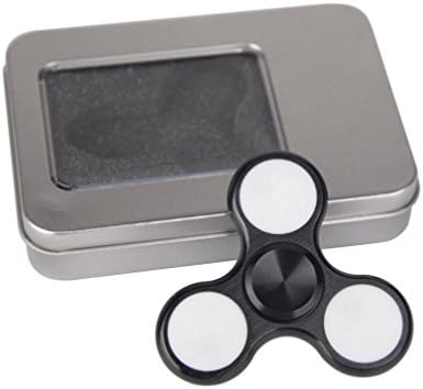 Ampe LED Fidget Tri Spinner Toy Stress Reducer For ADD, ADHD, Anxiety, and Adult Children Kill Time … (new black)