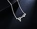 Rosa Vila Discontinued Wine Molecule Necklace, Wine Lover Gifts for Women, Chic Geeky Jewelry, for Wine Lovers, Makers, and Enthusiasts, 19” Chain (Silver Tone)
