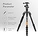 K&F Concept Ultra Compact and Lightweight Aluminum Travel Tripod with Monpod,360° Panorama Ball Head Compatible with Canon Nikon DSLR Cameras