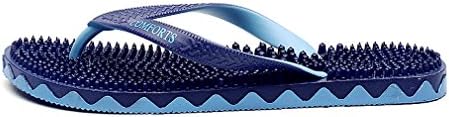GEXKO Men's Flip Flop Massage Slippers Thong Sandals(8 D(M) US,Blue)