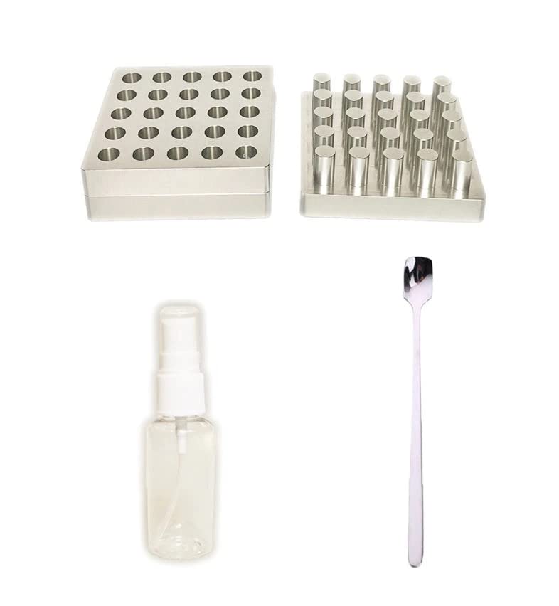 Pill Maker, Tablet Making Machine, Pill Press Mold, Aluminum Hand Tool, Tablet Mould Tool, Domestic Home Use 9/25 Holes (25 Holes (6mm))