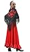 La Senorita Spanish Flamenco Dance Shawl Black red Girls Small
