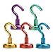 Colorful Magnetic Hooks - 5 Assorted Bright Colors - 25lb Strong Heavy Duty Neodymium Magnet Hooks - Use for Home Kitchen Office Garage Outdoor Cruise Ship Hanging(5Pack)