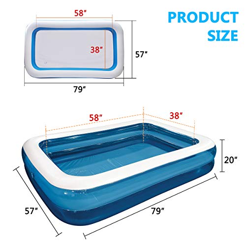 Inflatable Swimming Pool, Inflatable Pool Blow up Pool Family Lounge