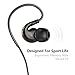AILIHEN SE-01 Sport Sweatproof Earphones Headphones with Microphone for Running Gym,in Ear Earbuds for iPhone iPod iPad Laptop Mac Tablets (Black)