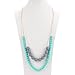 Consider It Maid Silicone Teething Necklace for Mom to Wear - FREE E-BOOK - BPA FREE and FDA Approved - Mine and Your (Turquoise/Grey)