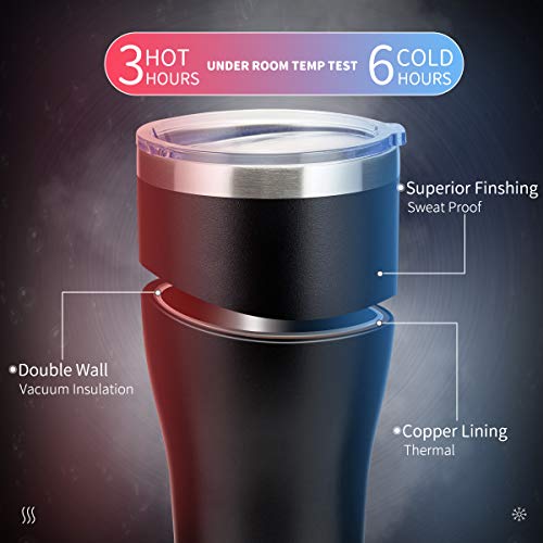 COKTIK 30oz Tumbler 4 Pack Double Wall Vacuum Insulated Travel Mug