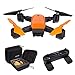le-idea IDEA7 Drone Foldable GPS 720P WIFI FPV with Auto Return Auto Hover Follow Me Mode RC Drone Live Video Camera and GPS Drone Map Location and Waypoint Setting Orange Color