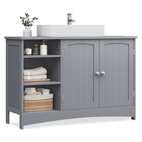VASAGLE Waschbeckenunterschrank, extra lang, 2 Türen, 30 x 90 x 60 cm