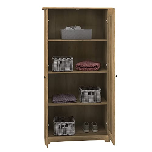 Bush Furniture Cabot Tall Storage with Doors, Reclaimed Pine