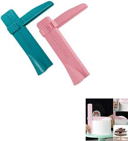 Richdoo Adjustable Cake Scraper Pro Buttercream Froster Ganache Sharp Edges New Useful, blue, Cake Scraper