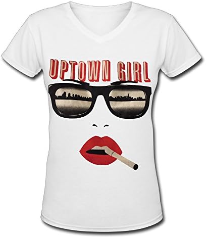 Billy Joel Uptown Girl Smoking Woen's Novelty V-Neck T-Shirts