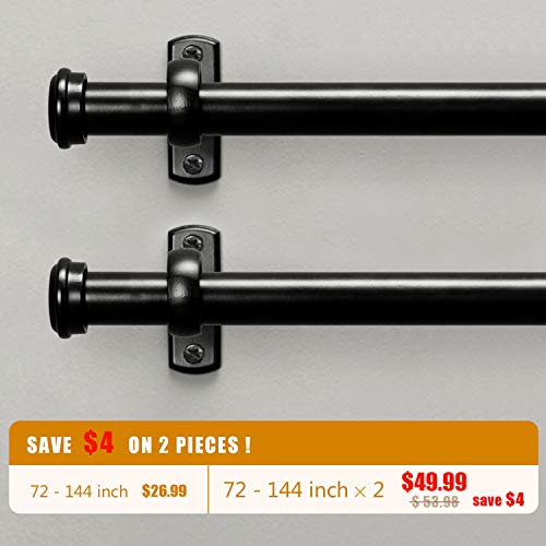 image for Rose Home Fashion RHF Curtain Rods 72 to 144-1