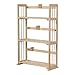 Furinno PiNE Solid Wood 4-Tier & 3-Tier Bookshelves Set, Natural Wood, FNCL-PiNE
