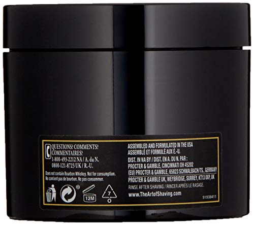 The Art of Shaving Shaving Cream for Men - Shaving Cream Mens Beard Care, Protects Against Irritation and Razor Burn, Clinically Tested for Sensitive Skin, Bourbon, 5 Ounce