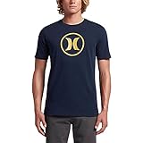 Hurley MTS0023340 Men's Dri-FIT Circle Icon T-Shirt, Obsidian 2 - L