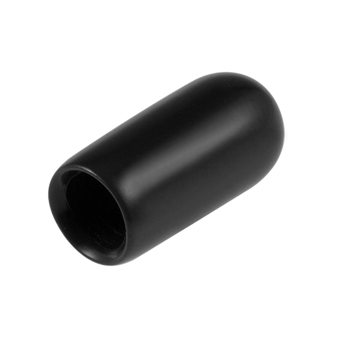 Photo 1 of uxcell 200pcs Rubber End Caps 5mm ID Vinyl Round End Cap Cover Screw Thread Protectors Black