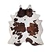 ecowhides 100% Genuine Brazilian Cowhide Rug - Tricolor, Brown, Black & White - Luxury Cowskin Leather Area Rug Decor (X=Large) 7 x 6 ft
