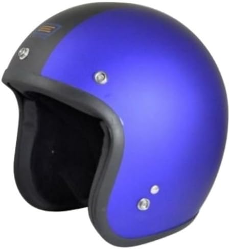 Origine O500 Jet 3/4 Open Face Motorcycle Helmet DOT Cafe Racer Retro Vintage (Flat Royal Blue/Black Gara)