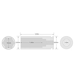 TUZkozs 1/2-Inch Drive 16mm Deep Impact Socket with