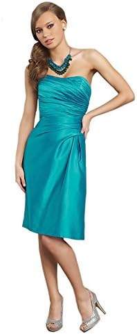 Mori Lee 897 Strapless Gathered Lace-up Back Formal Dress, Turquoise, 12