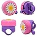 U-LIAN Kids Bike Bell Girl Bicycle Bell Pink Purple Flower with 2 Shinny Scooter Streamer Tassels
