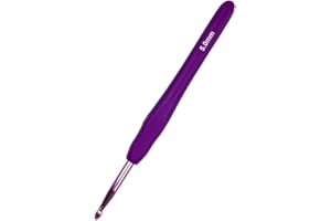Hobekoee Size H/5mm Crochet Hook Ergonomic Handle for Arthritic Hands Soft & Smooth Knitting Needles for Beginners and Crocheting Yarn