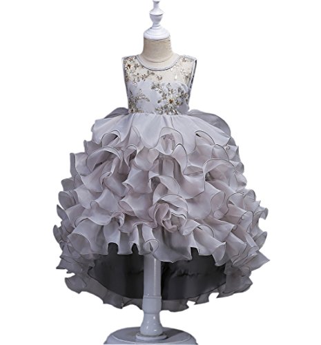 VERNASSA Girl Dress Kids Ruffles Lace Party Wedding Dresses Girl Birthday Party
