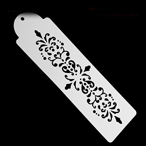 Hunzed Cake Mould, DIY Birthday Cake Spray Mold Lace Embosser Cake Decorating Print Sugar Sieve Sugar Craft Model Icing Cutter Tools Baking Mold (I)