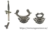 TG,LLC Treasure Gurus Universal Fancy Sword Hanger Wall Mount Weapon Hooks
