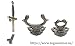 TG,LLC Treasure Gurus Universal Fancy Sword Hanger Wall Mount Weapon Hooks