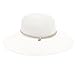 Sloggers Womens Wide Brim Braided UPF 50+ Hat (White)